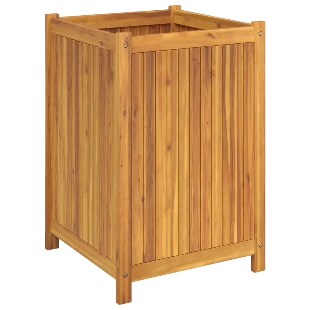 Acacia Wood Garden Planter Box 50x50x75 cm