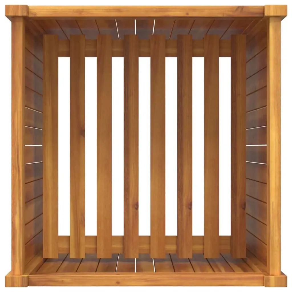 Acacia Wood Garden Planter Box 50x50x75 cm