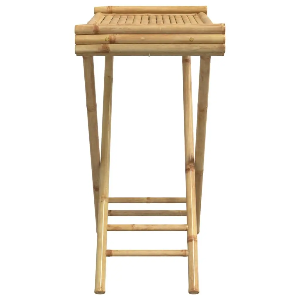 Folding Tray Table Brown Bamboo Portable 70.5 x 42.5 x 80 cm