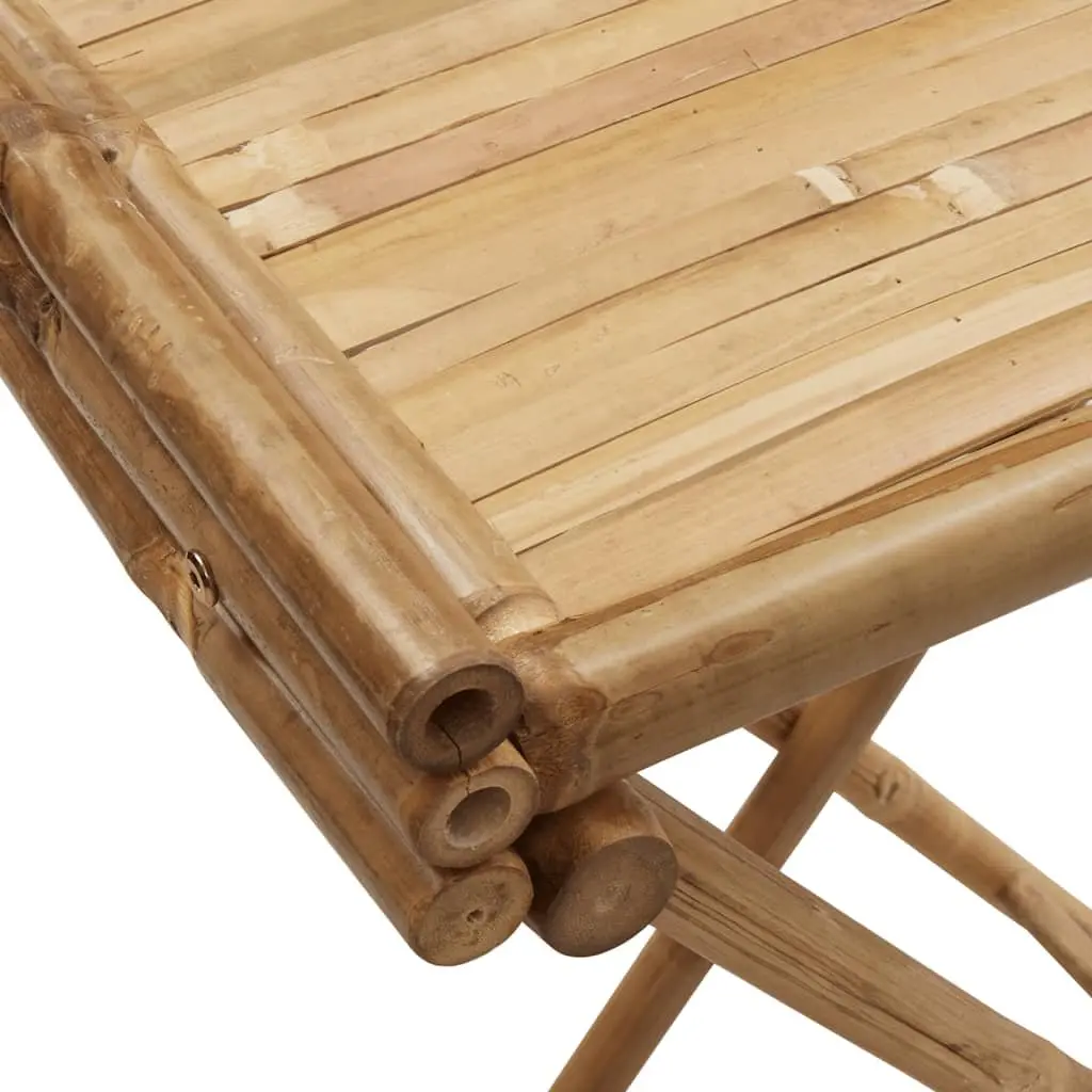 Folding Tray Table Brown Bamboo Portable 70.5 x 42.5 x 80 cm