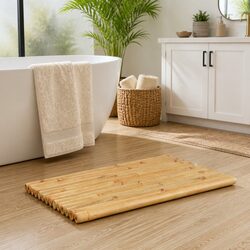 Bamboo Bath Mats for Your Home - 2 Pieces, 50x35 cm
