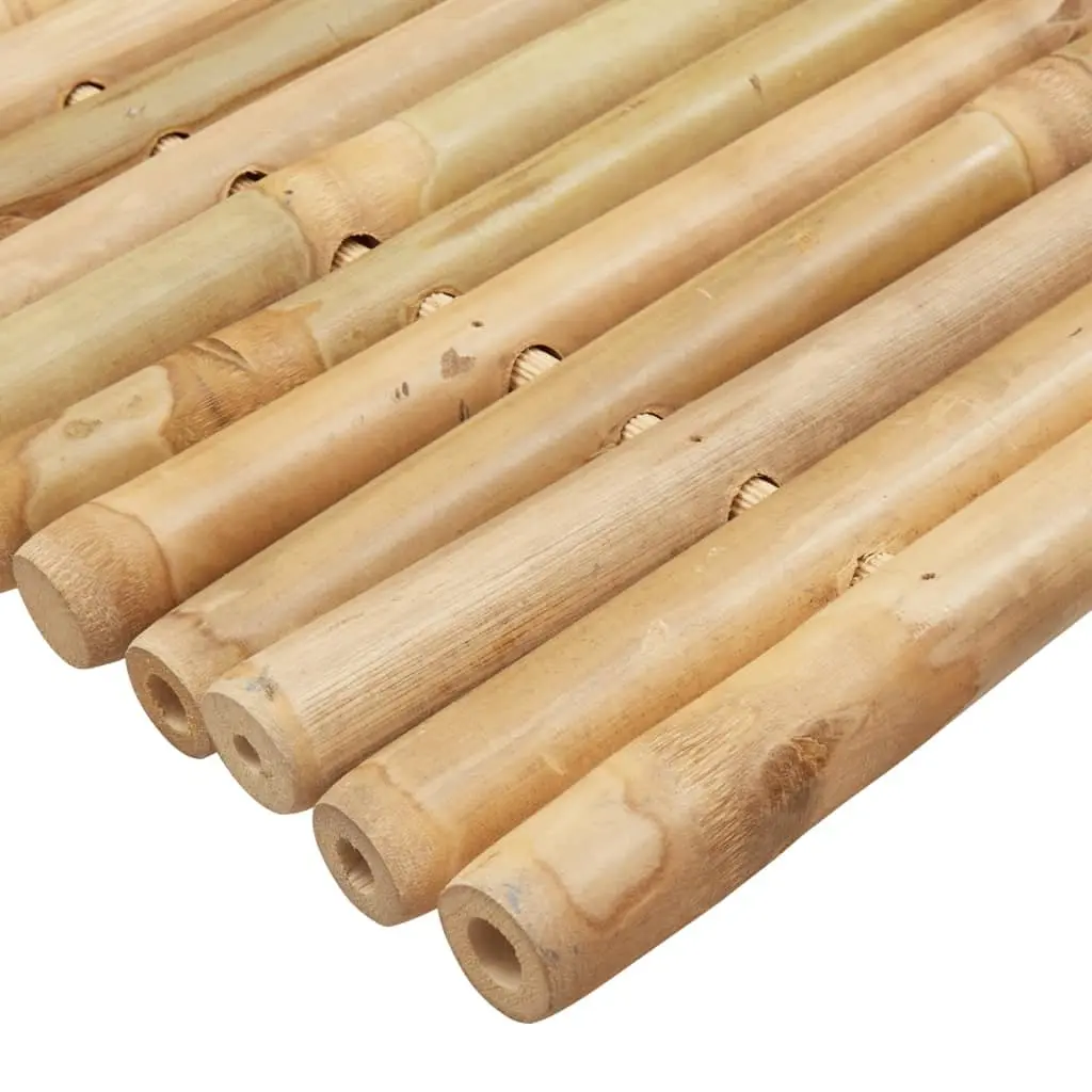 Bamboo Bath Mats Non-slip Brown Set of 2 50x35 cm for Bathroom Shower and Spa