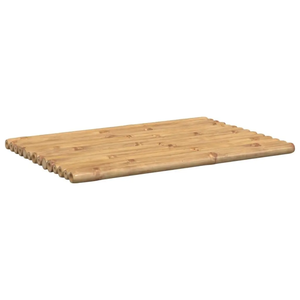Bamboo Bath Mats 2 pcs 70x50 cm Brown Bathroom Shower Floor Mats Set
