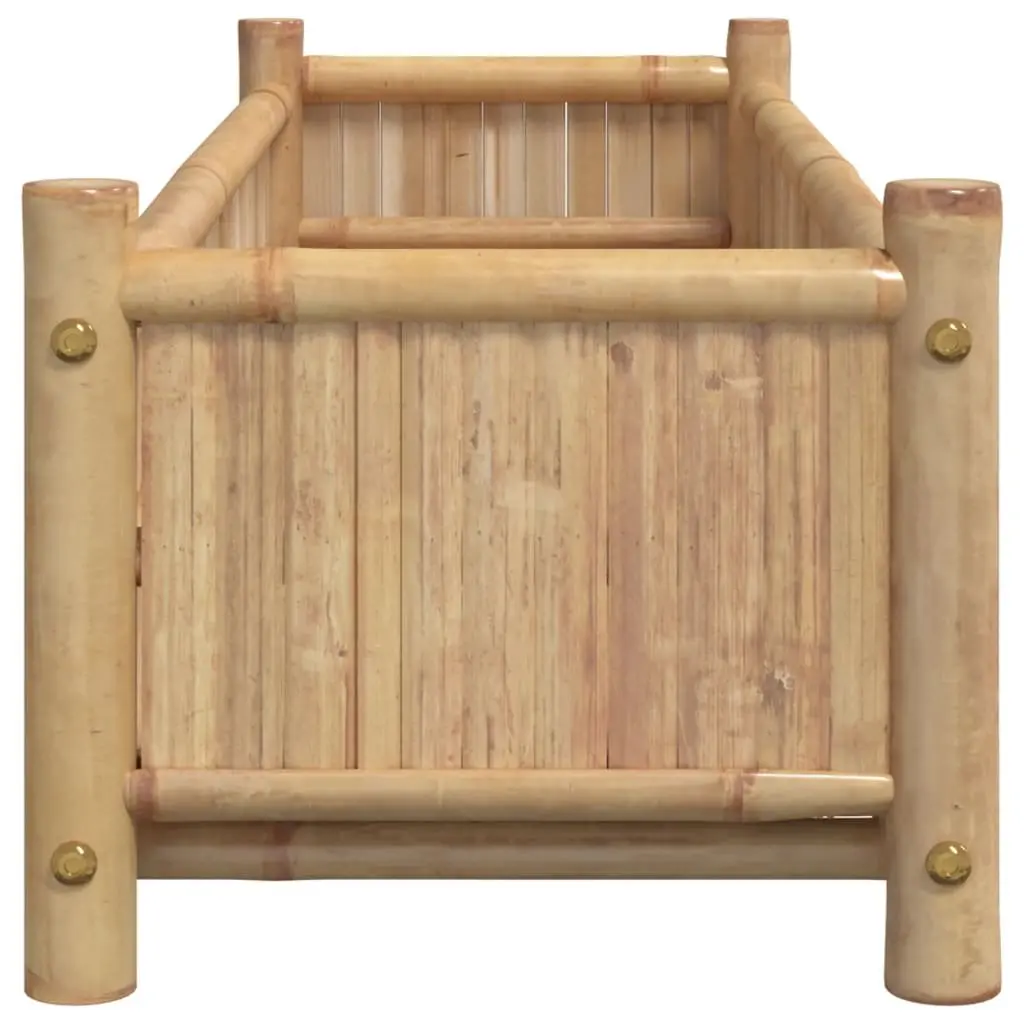 Bamboo Planter Box 100x30x25cm Raised Garden Bed Flower Pot Outdoor Balcony