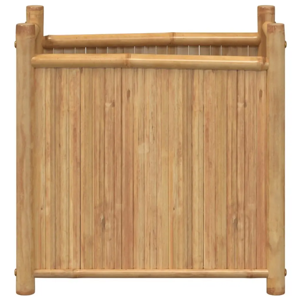 Bamboo Planter Box 50x30x50 cm Garden Raised Bed Flower Pot Outdoor Decor
