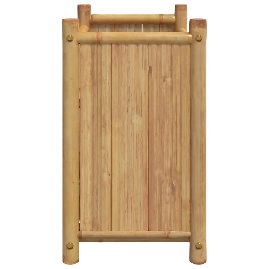 Bamboo Planter Box 50x30x50 cm Garden Raised Bed Flower Pot Outdoor Decor