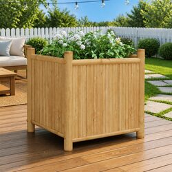 Your Ideal Bamboo Planter Box 50x50x50 cm for Gardening