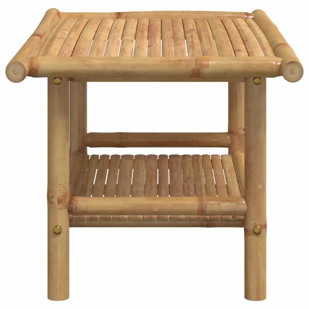 Coffee Table 70x40x35 cm Brown Bamboo Accent Side Table Storage Living Room
