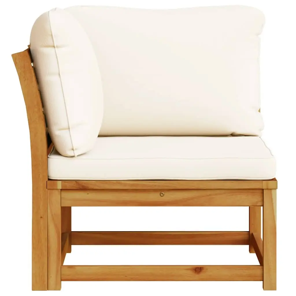 Outdoor Sectional Sofa Corner Unit Solid Acacia Wood Brown 73 x 73 x 65 cm