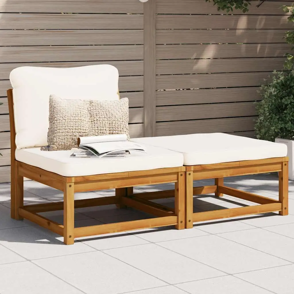 Outdoor Sectional Sofa Set 3 Piece Garden Lounge Furniture with Cushions Brown