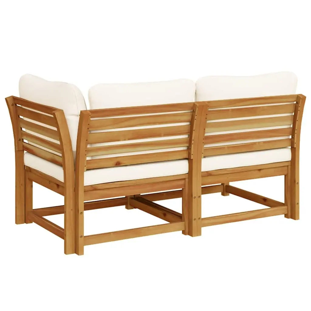 Outdoor Sectional Sofa Set 2 Piece Garden Lounge Furniture with Cushions Brown