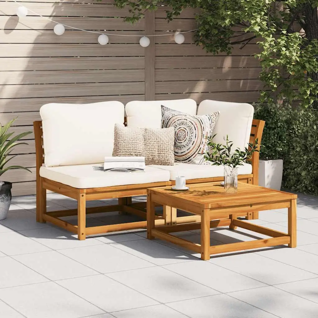 Outdoor Garden Table Solid Acacia Wood Brown 63x63x30cm