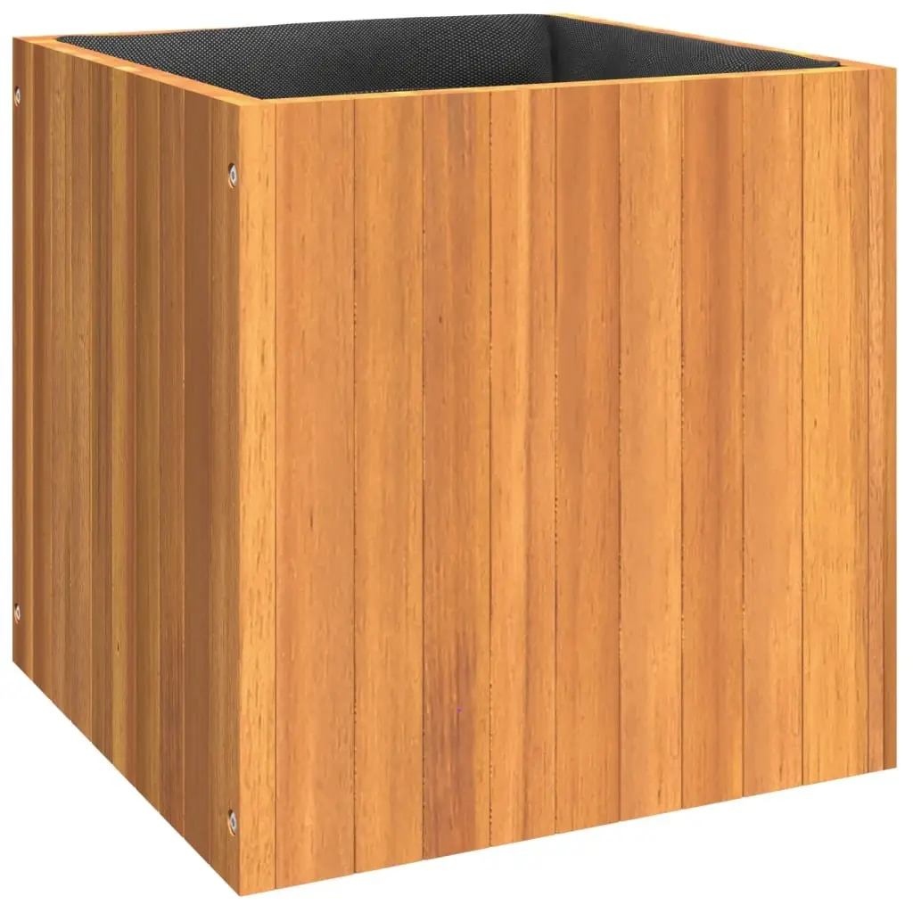 Garden Planter Box Solid Acacia Wood 45x45x45cm Brown