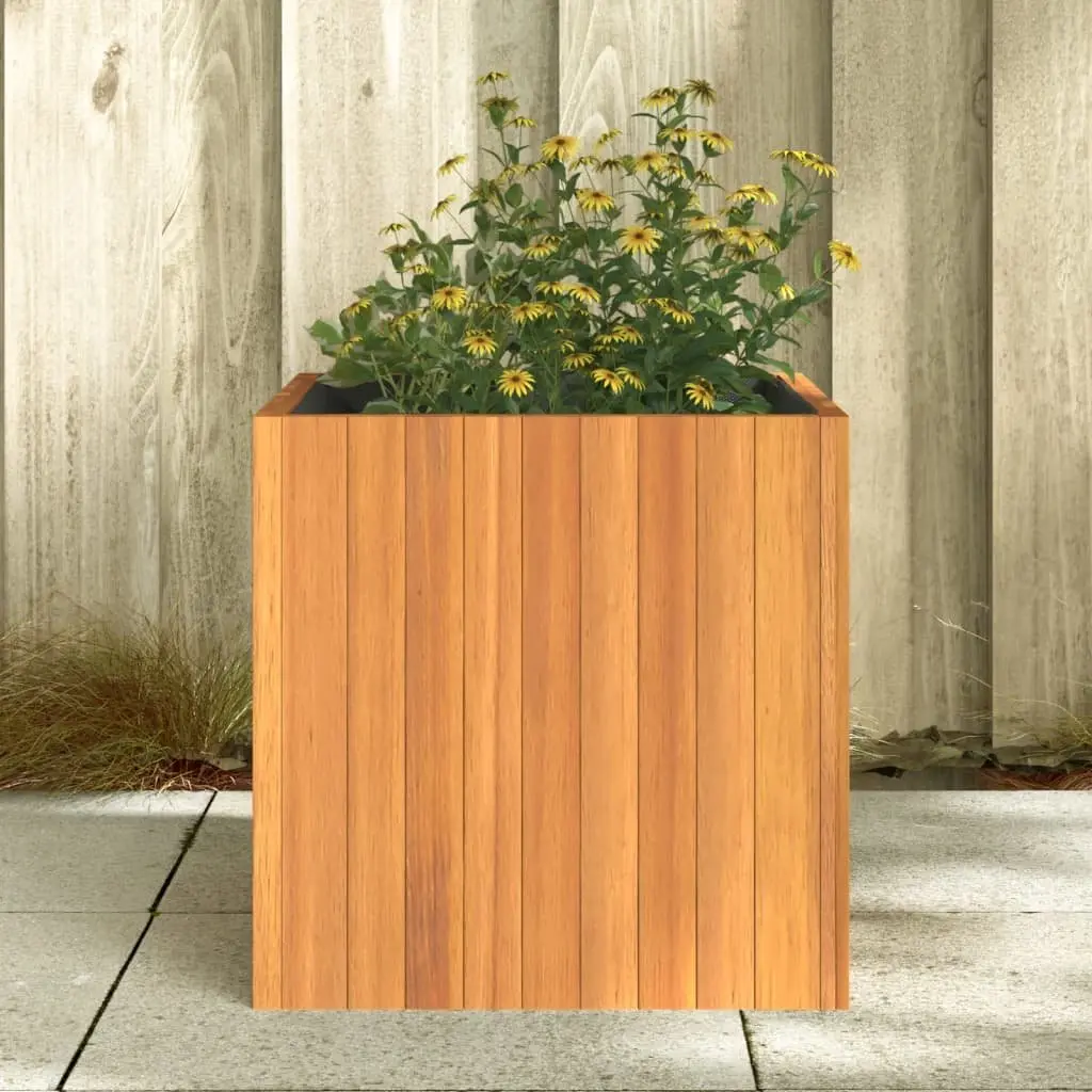 Garden Planter Box Solid Acacia Wood 45x45x45cm Brown