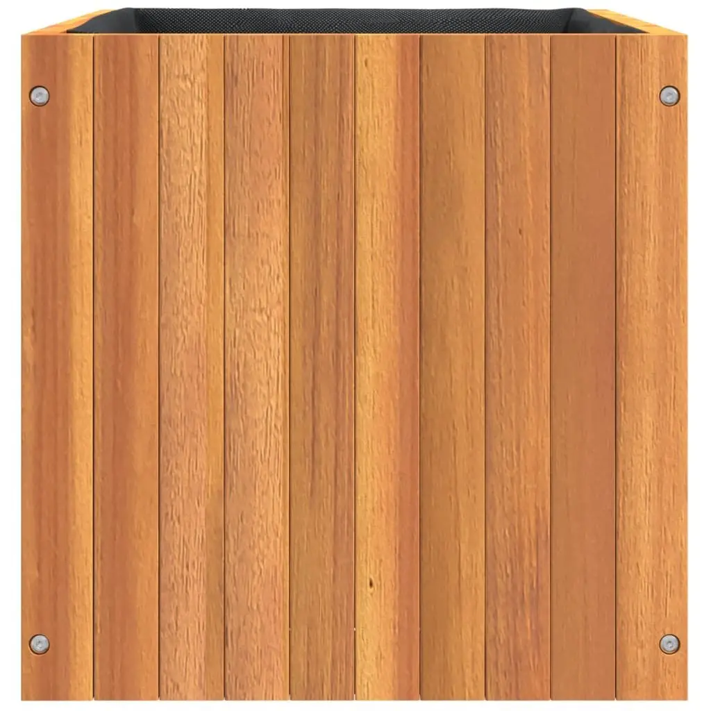 Garden Planter Box Solid Acacia Wood 45x45x45cm Brown
