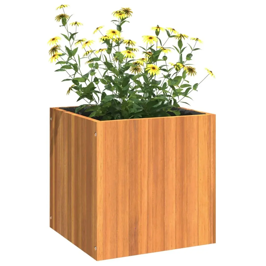 Garden Planter Box Solid Acacia Wood 45x45x45cm Brown