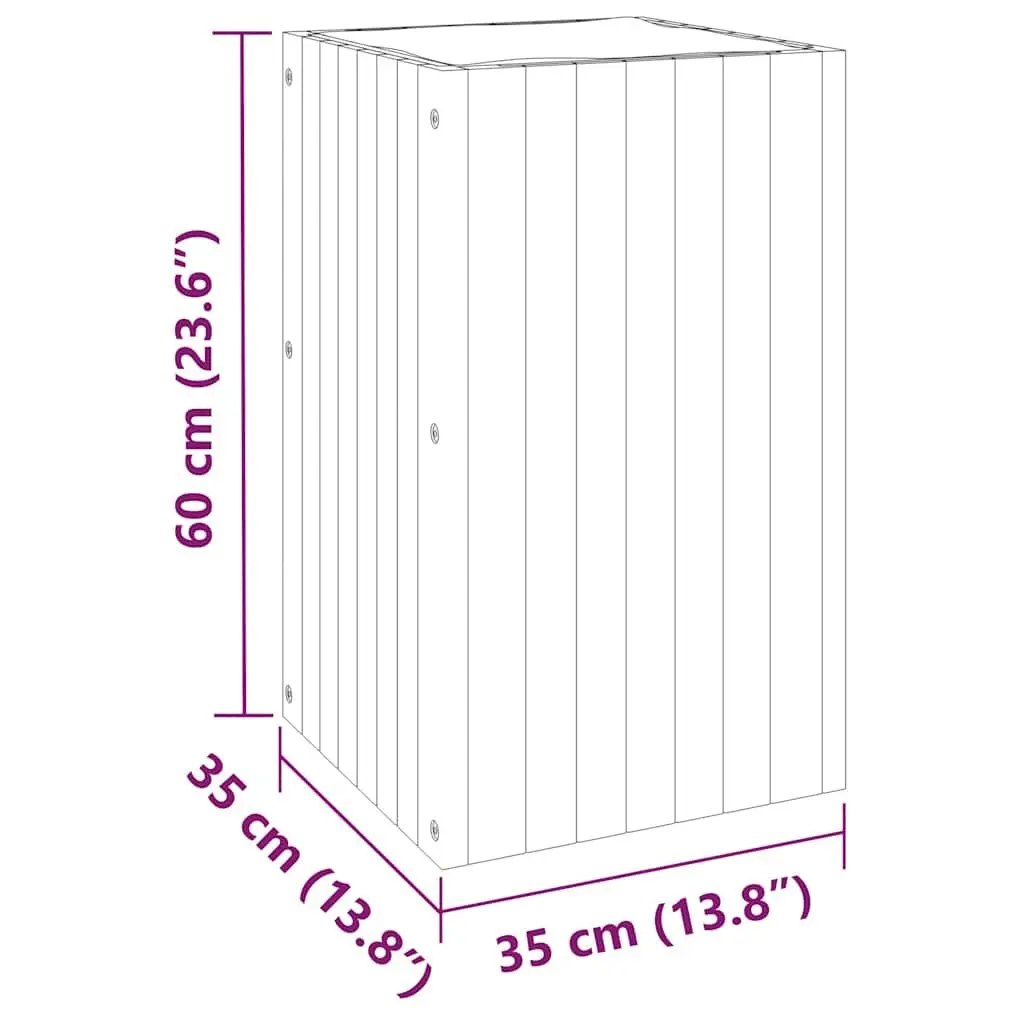 Wooden Garden Planter Box Solid Acacia 35x35x60 cm