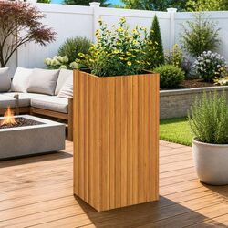 Garden Planter Box Made of Solid Acacia Wood, 45x45x90cm