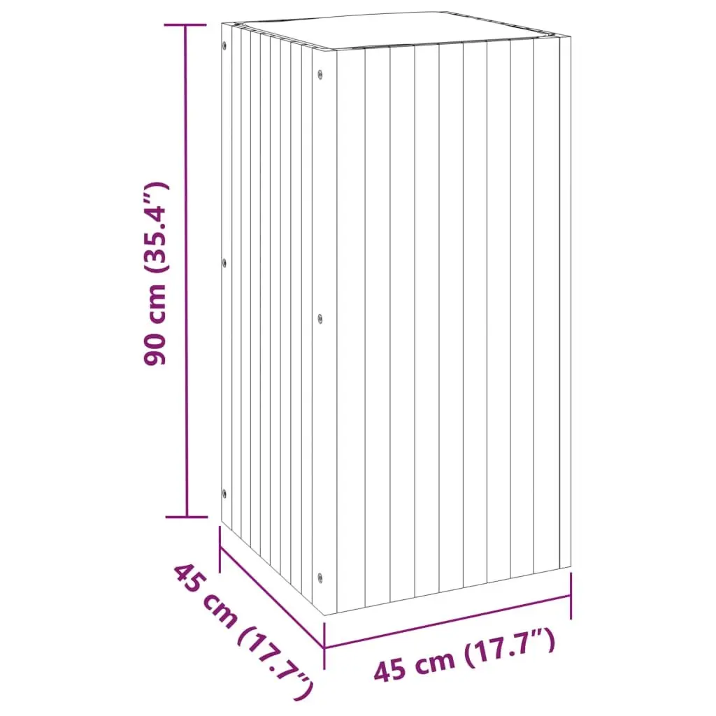 Garden Planter Box Solid Acacia Wood 45x45x90cm Indoor Outdoor Flower Plant Pot