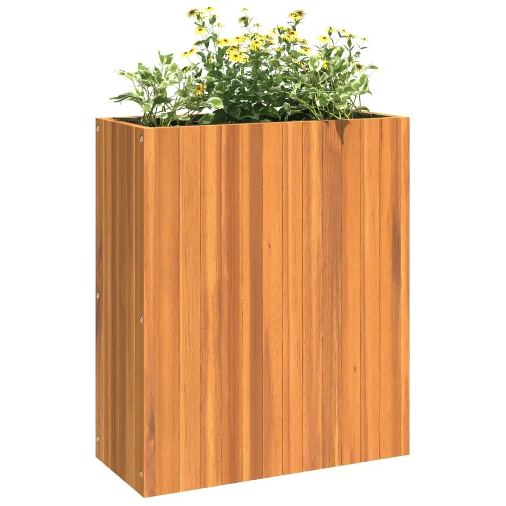 Garden Planter Box Solid Acacia Wood Brown 59 x 27.5 x 70 cm