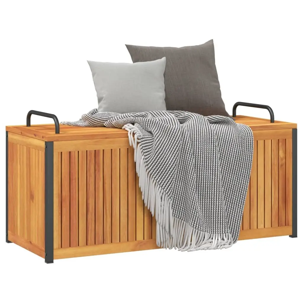 Outdoor Cushion Storage Box 110x45x42/53cm Garden Patio Solid Wood Acacia