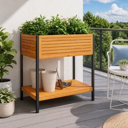 Friendly Garden Planter with Shelf for Plants 80x45x80 cm