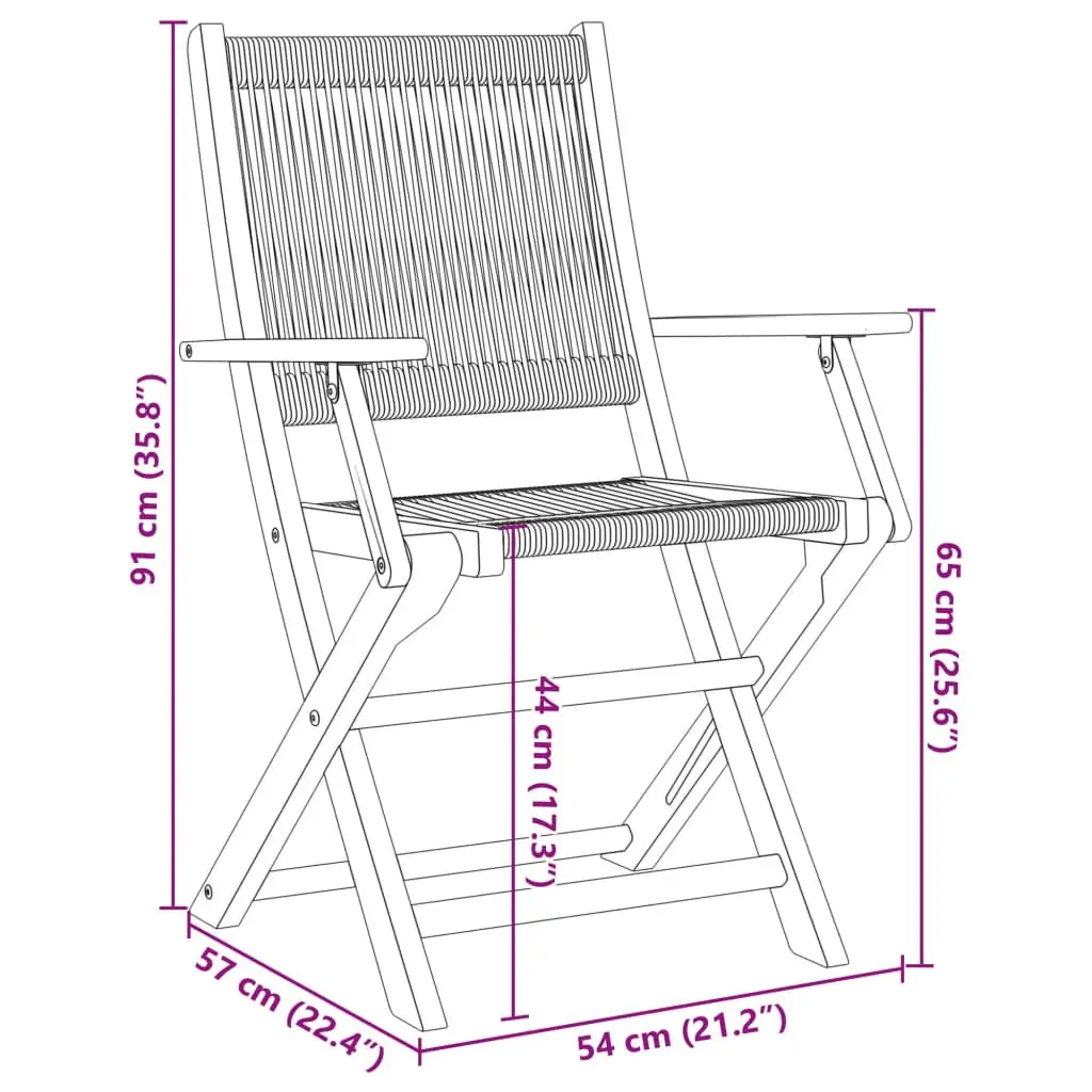 Garden Chairs 2 Pcs Beige Outdoor Seating Acacia Wood Folding Portable Design