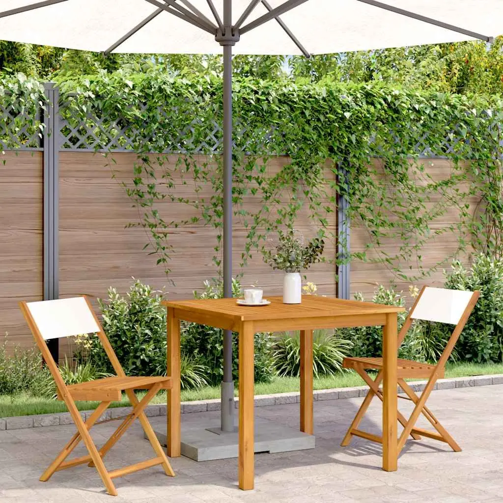 Bistro Chairs 2 pcs White Outdoor Seating Foldable Backrest Garden Patio
