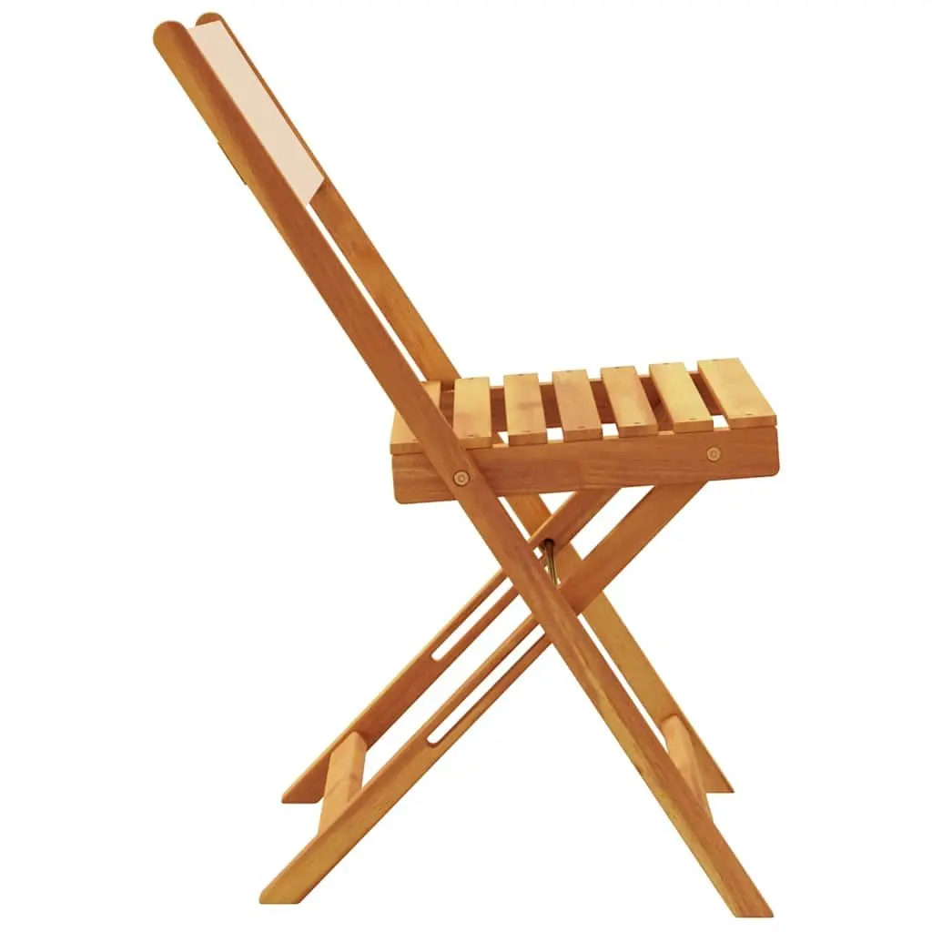 Bistro Chairs 2 pcs White Outdoor Seating Foldable Backrest Garden Patio