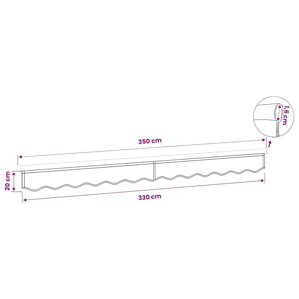 3.5m Awning Valance Fabric for Outdoor Use