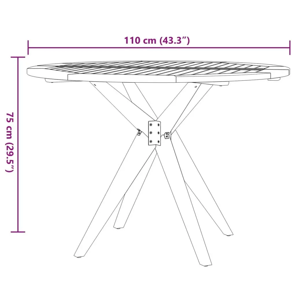 Round Garden Table for Outdoor Dining