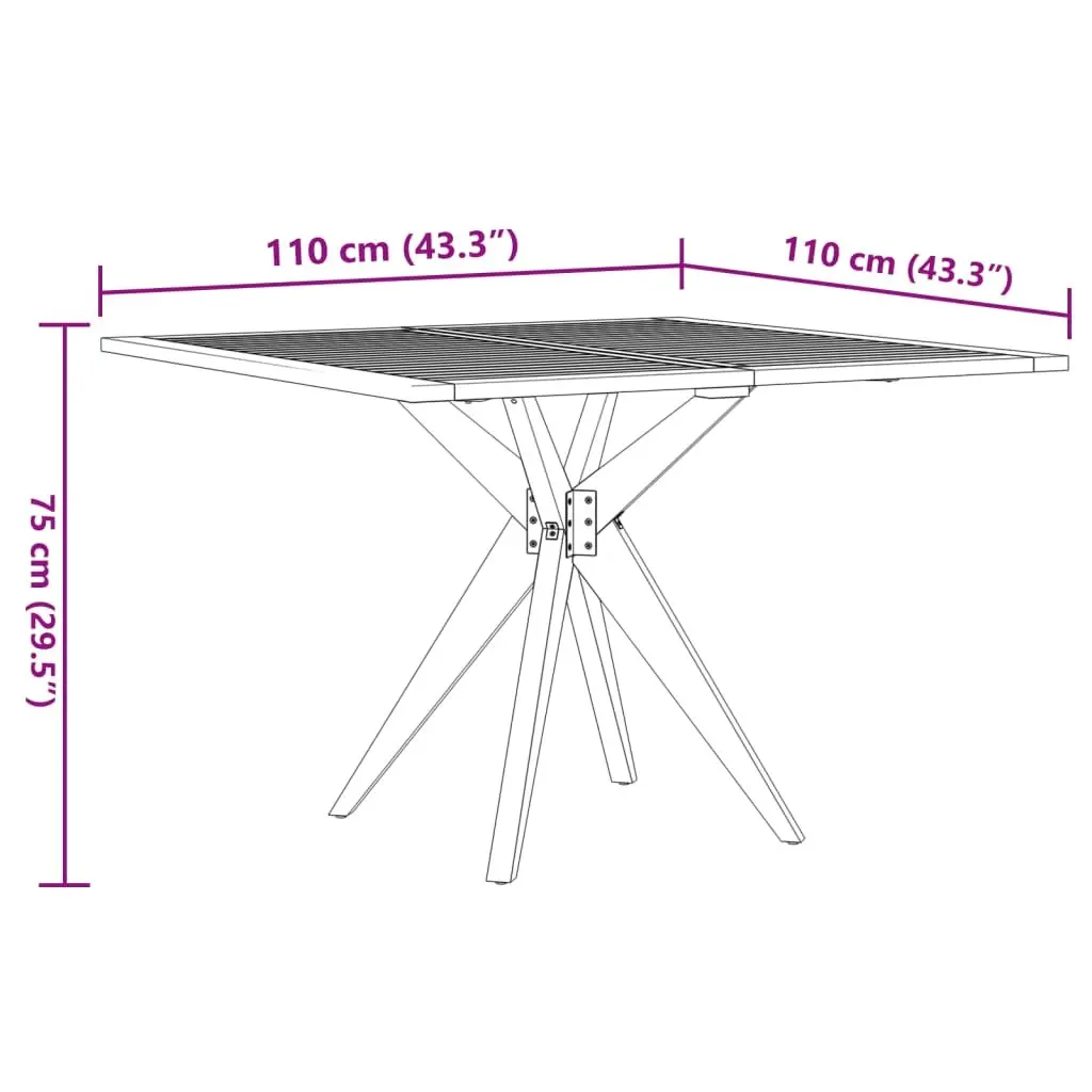 Solid Wood Garden Table for Gatherings