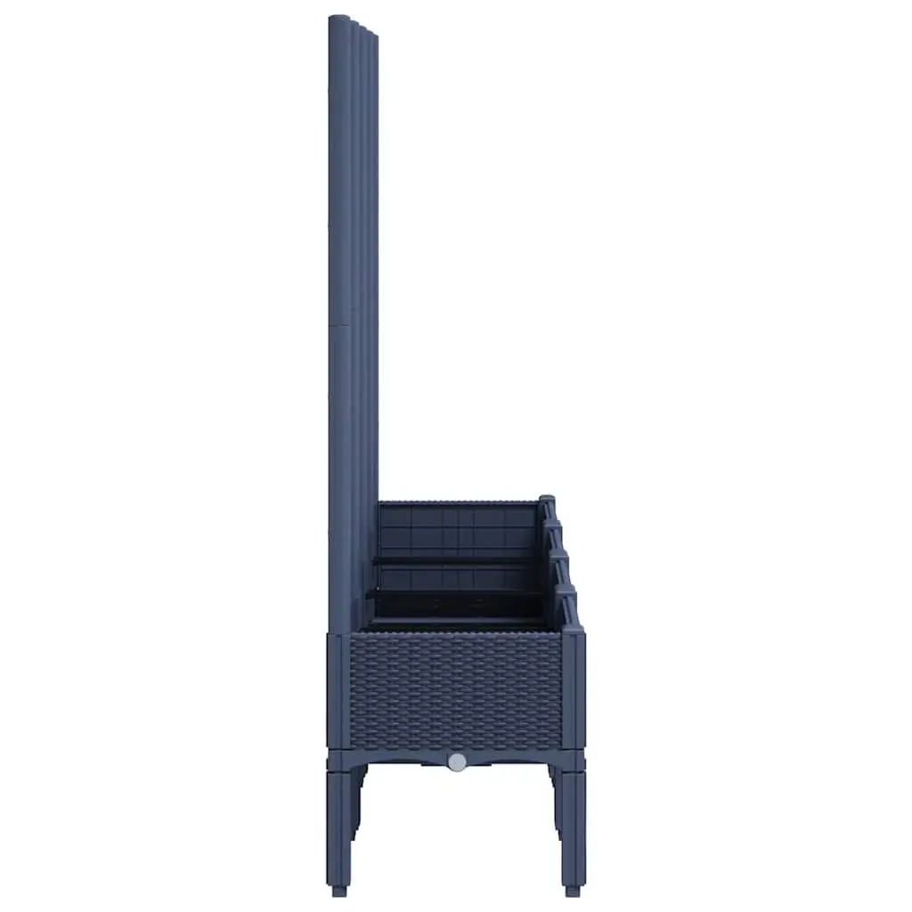 Garden Planter with Trellis Support for Climbing Plants Outdoor Patio Rattan