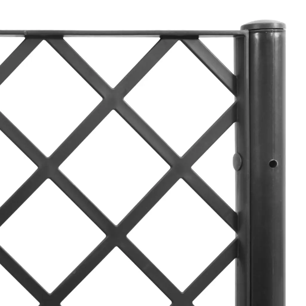 Outdoor Planter with Trellis Support Black 160x40x142cm