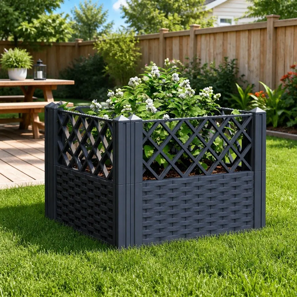 Grey Modular Garden Planter Box