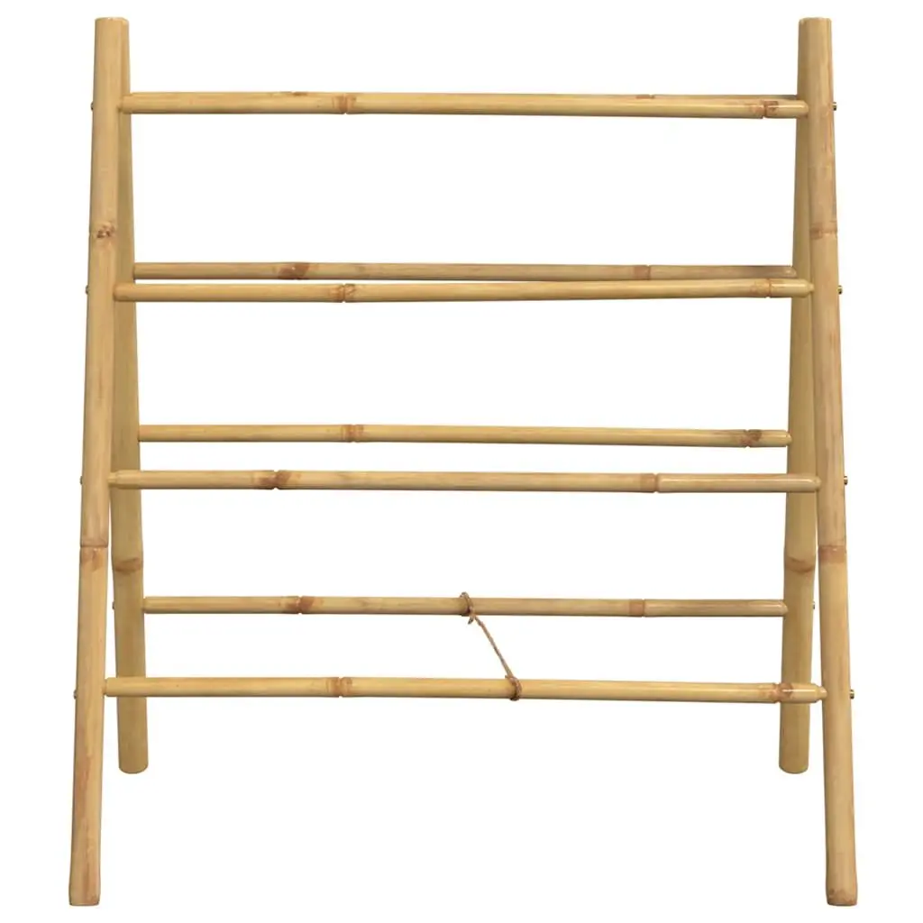 Double Towel Ladder Bamboo 4 Rungs Bathroom Storage Rack
