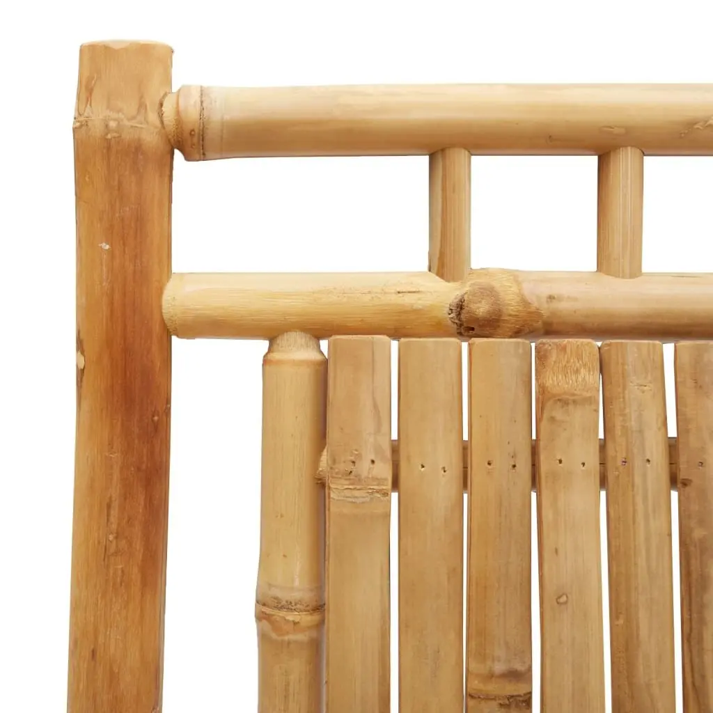 Folding Garden Chairs Bamboo Outdoor Seating 2 pcs Armrests Backrest