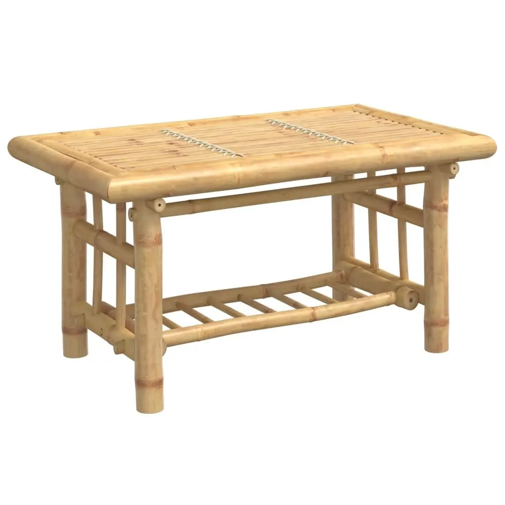 Bamboo Coffee Table 70x45x36 cm Brown Accent Side Table Living Room Storage