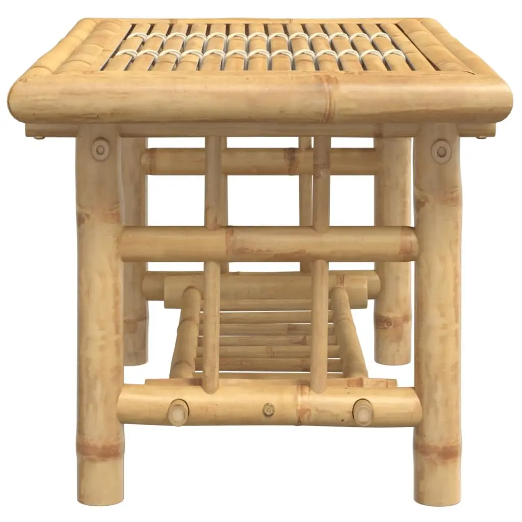 Bamboo Coffee Table 70x45x36 cm Brown Accent Side Table Living Room Storage
