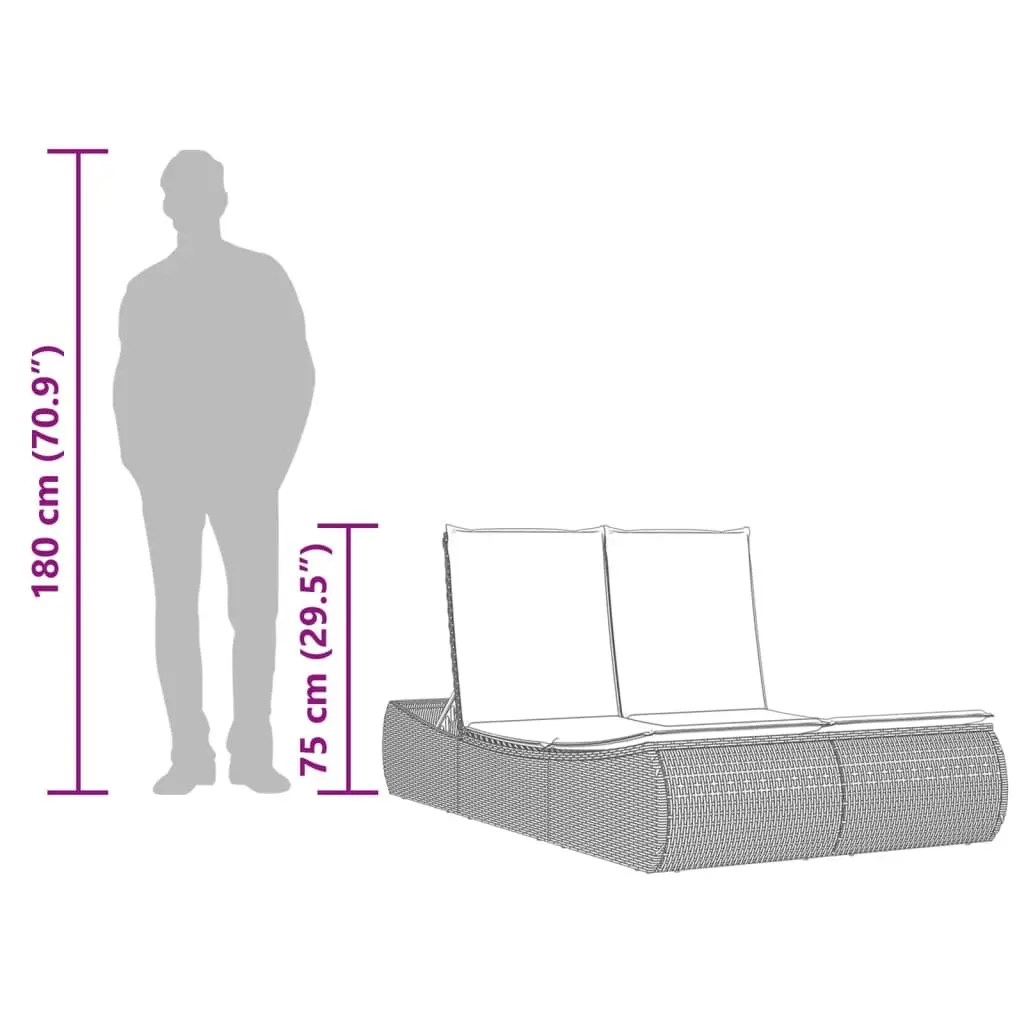 Double Sun Lounger for Outdoor Leisure