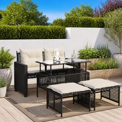 Your Perfect 4 Piece Outdoor Garden Sofa Set Awaits