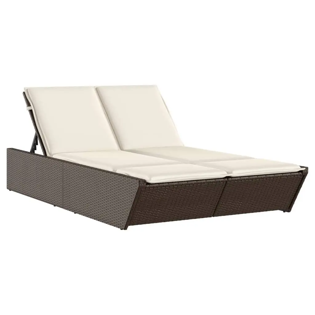 Double Sun Lounger with Cushions