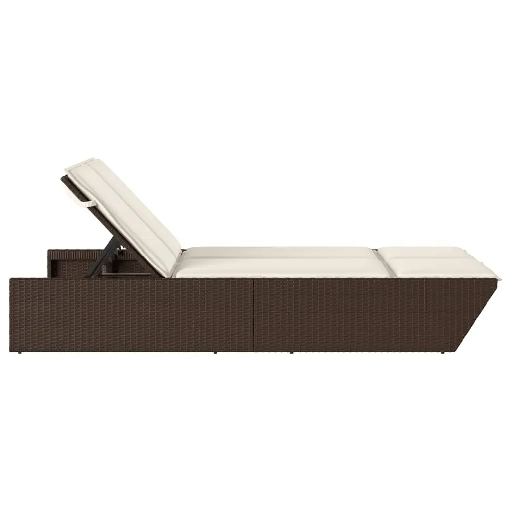 Double Sun Lounger with Cushions