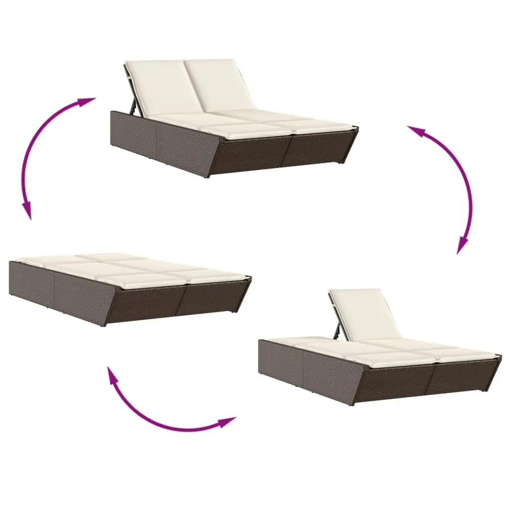 Double Sun Lounger with Cushions