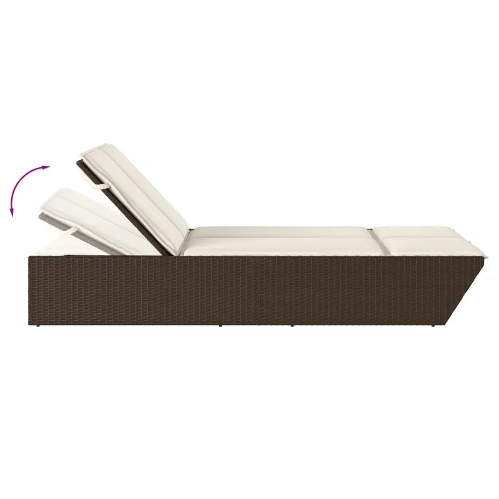 Double Sun Lounger with Cushions