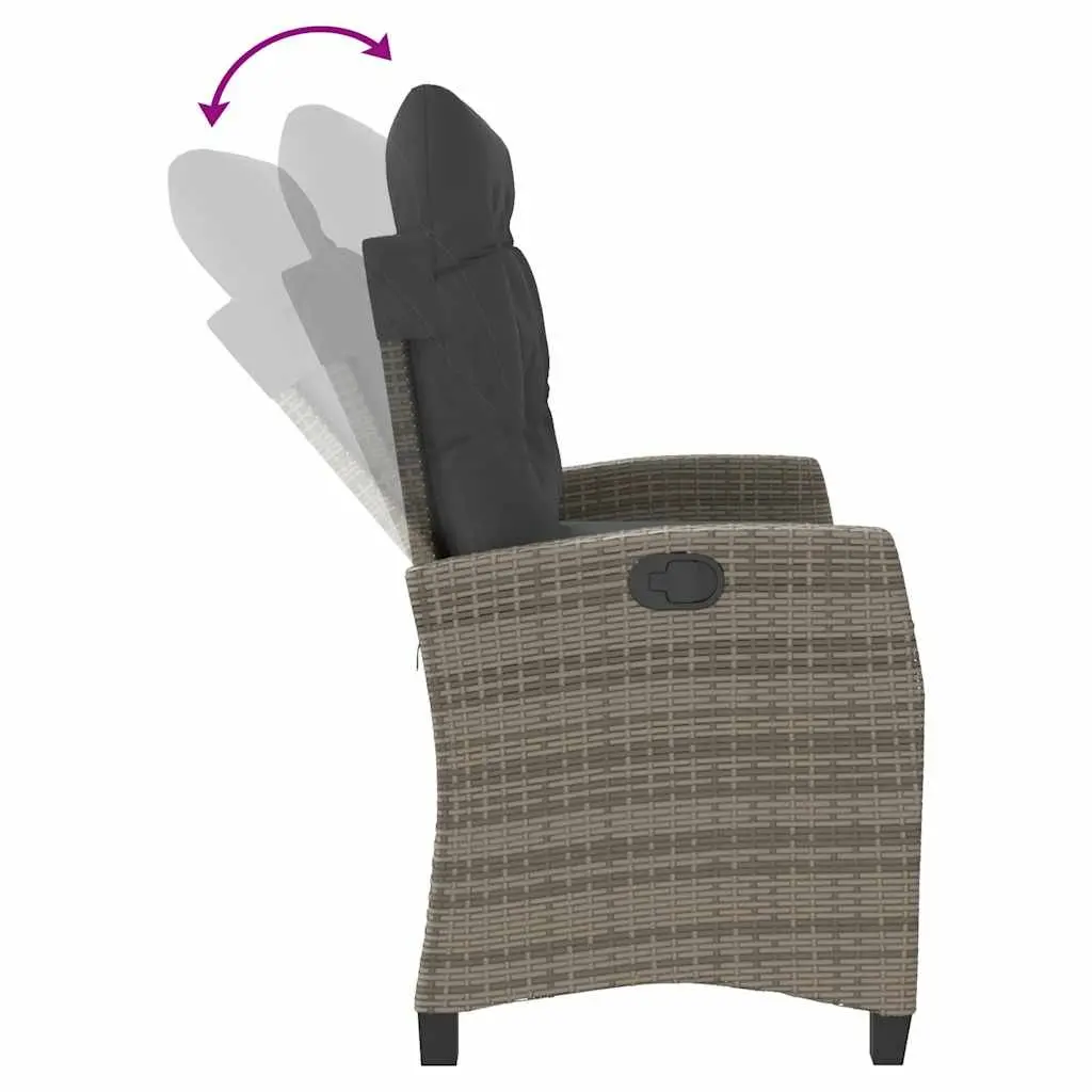 Reclining Garden Bench with Cushions