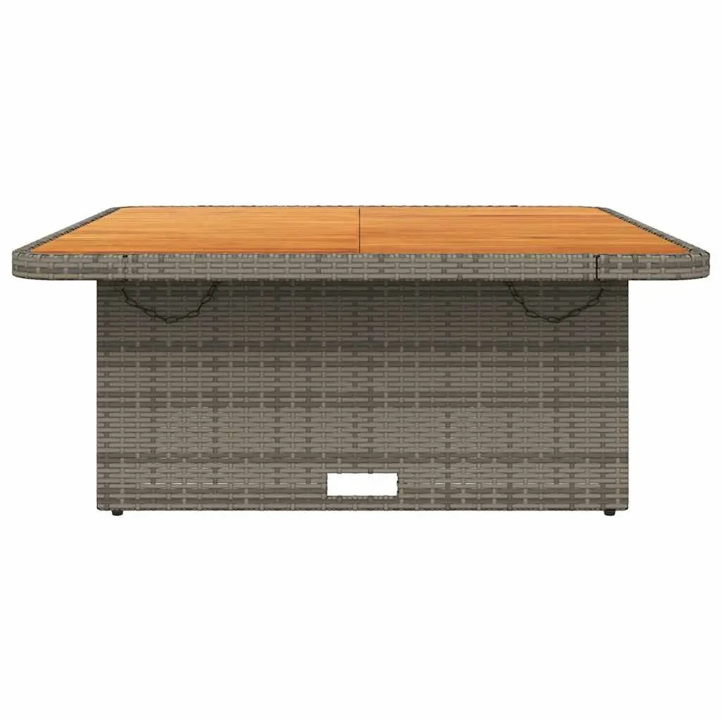 Garden Table Adjustable Grey 110x110x71 cm Outdoor Patio Furniture