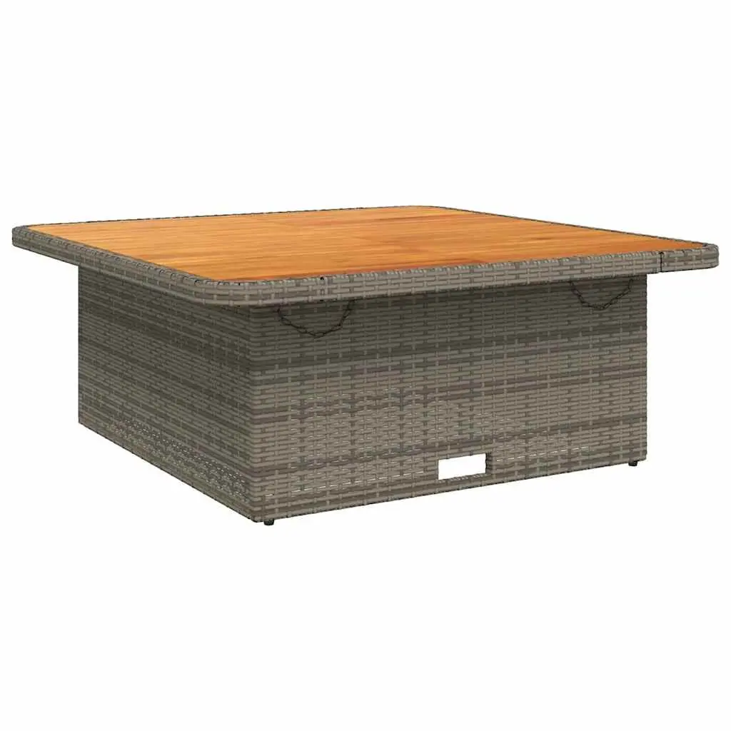 Garden Table Adjustable Grey 110x110x71 cm Outdoor Patio Furniture