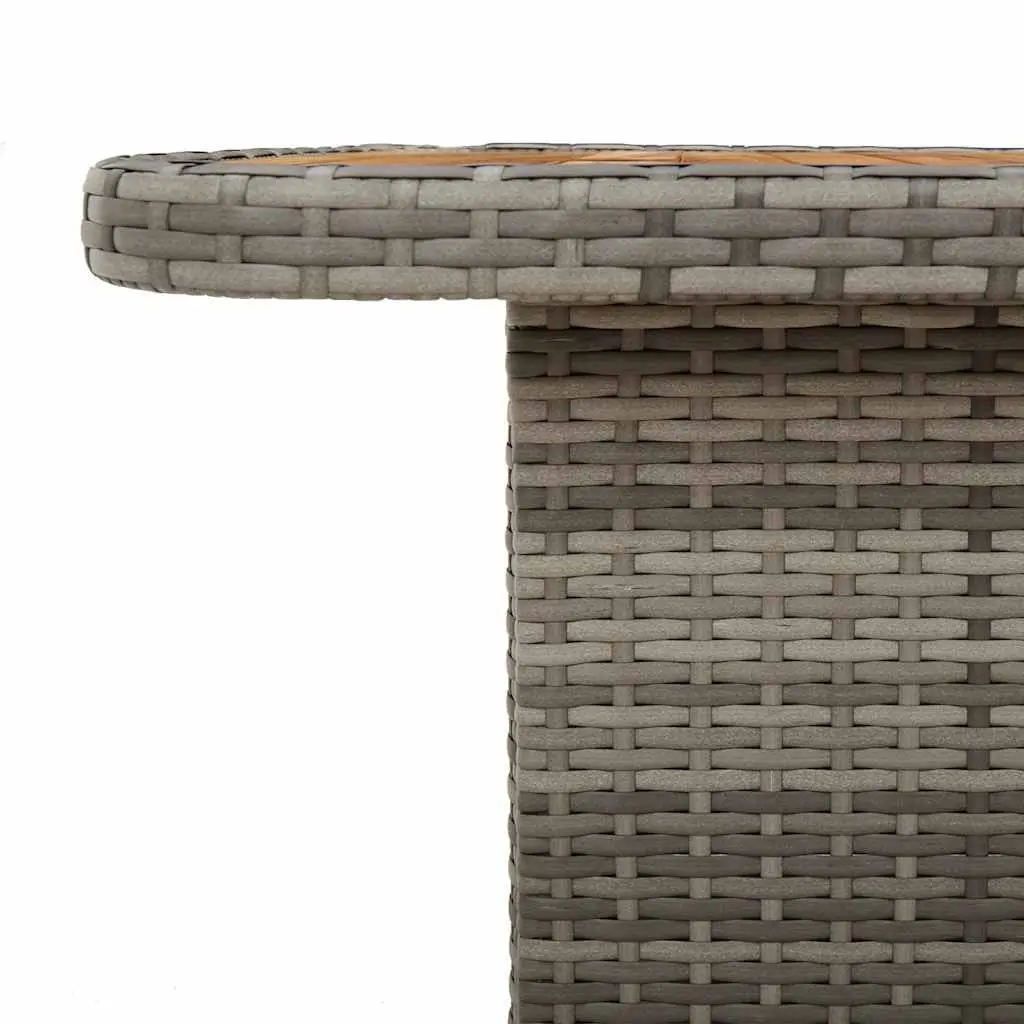 Garden Table Adjustable Grey 110x110x71 cm Outdoor Patio Furniture
