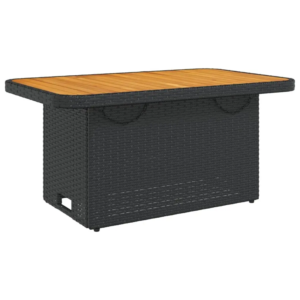Garden Table 90x55x71cm Black Outdoor Furniture Patio Coffee Dining Table